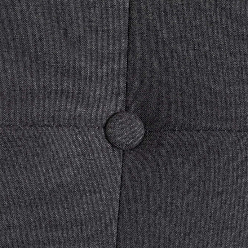 Pemberly Row Contemporary Accent Chair in Gray Faux Linen Fabric
