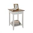 Pemberly Row One-Drawer End Table with Shelf in White Wood Finish