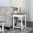Pemberly Row One-Drawer End Table with Shelf in White Wood Finish