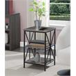 Pemberly Row Modern End Table with Shelves in Gray Wood Finish