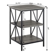 Pemberly Row Modern End Table with Shelves in Gray Wood Finish