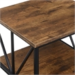 Pemberly Row Modern End Table with Shelves in Nutmeg Wood Finish
