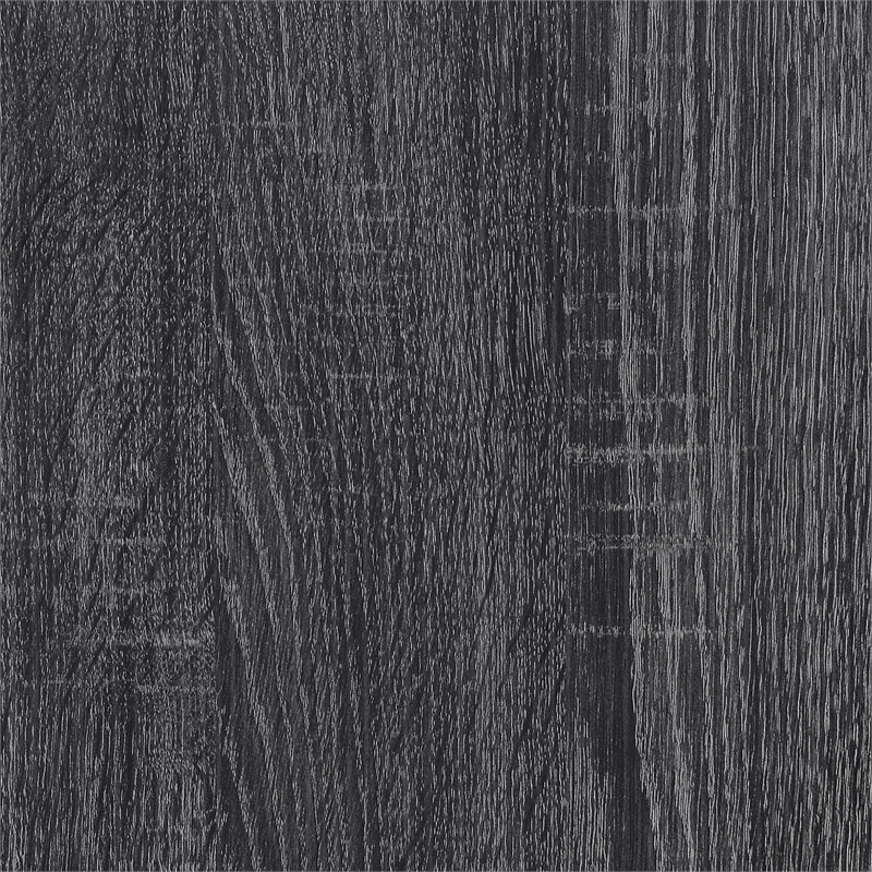 Pemberly Row Deluxe Two-Drawer Desk with Shelf in Gray Wood Finish