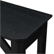 Pemberly Row Modern Hall Table with Shelf in Black Wood Finish