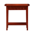 Pemberly Row Modern End Table with Shelf in Mahogany Wood Finish