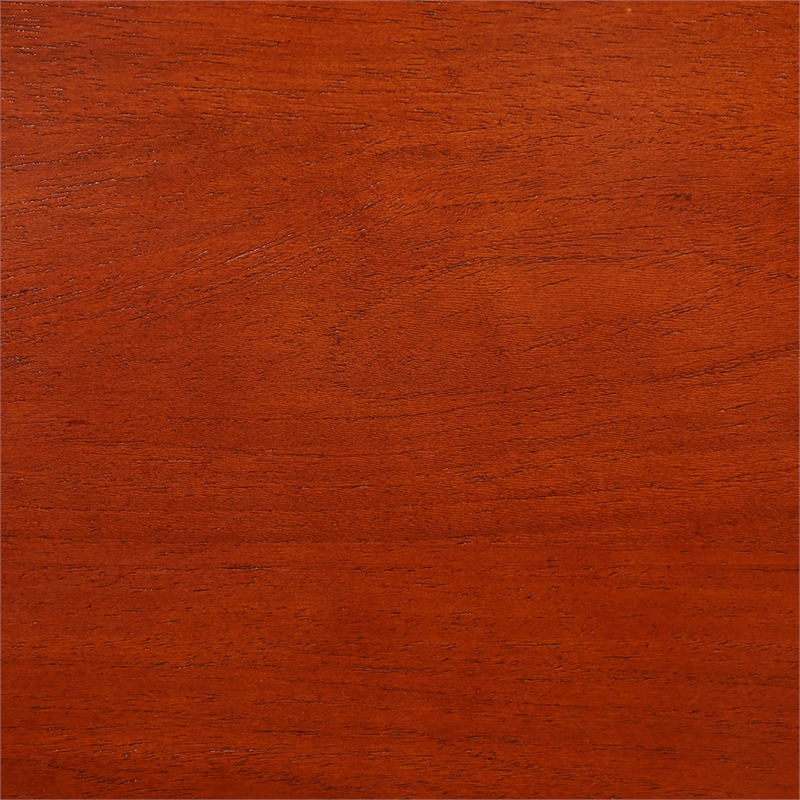 Pemberly Row Modern End Table with Shelf in Mahogany Wood Finish