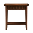 Pemberly Row Modern End Table with Shelf in Espresso Wood Finish