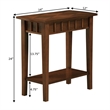 Pemberly Row Modern End Table with Shelf in Espresso Wood Finish