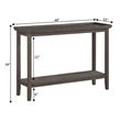 Pemberly Row Modern Console Table with Shelf in Gray Wood Finish