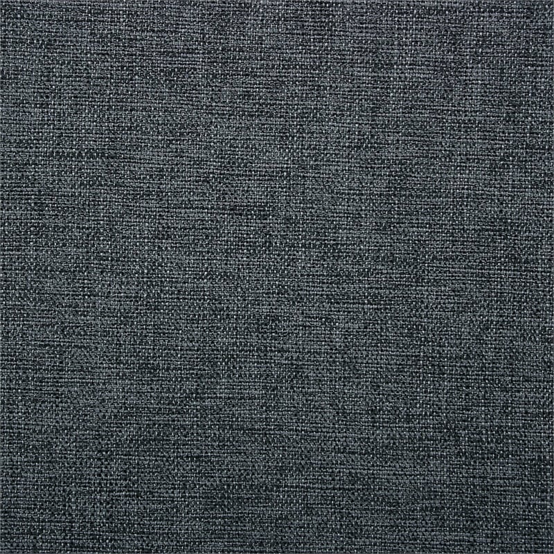 Pemberly Row Contemporary Round Storage Ottoman in Gray Fabric