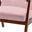 Pemberly Row Accent Chair in Pink Fabric with Espresso wood Frame