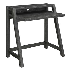 Pemberly Row Modern / Contemporary Two-Tier Desk in Gray Wood Finish