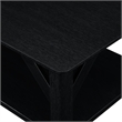 Pemberly Row Modern Coffee Table with Shelf in Black Wood Finish