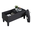 Pemberly Row Storage Ottoman with Reversible Trays in Gray Fabric