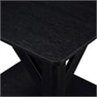 Pemberly Row Modern End Table with Shelf in Black Wood Finish