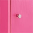 Pemberly Row Three-Door Cabinet with Shelf in Pink Wood Finish