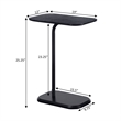 Pemberly Row C End Table in Black Wood Finish with Black Wood Top