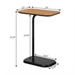 Pemberly Row C End Table in Black Wood Finish with Walnut Top