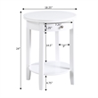 Pemberly Row One-Drawer End Table with Shelf in White Wood Finish
