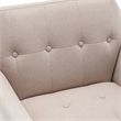 Pemberly Row Accent Chair in Beige Fabric with Solid Wood Legs