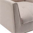 Pemberly Row Accent Chair in Beige Fabric with Solid Wood Legs