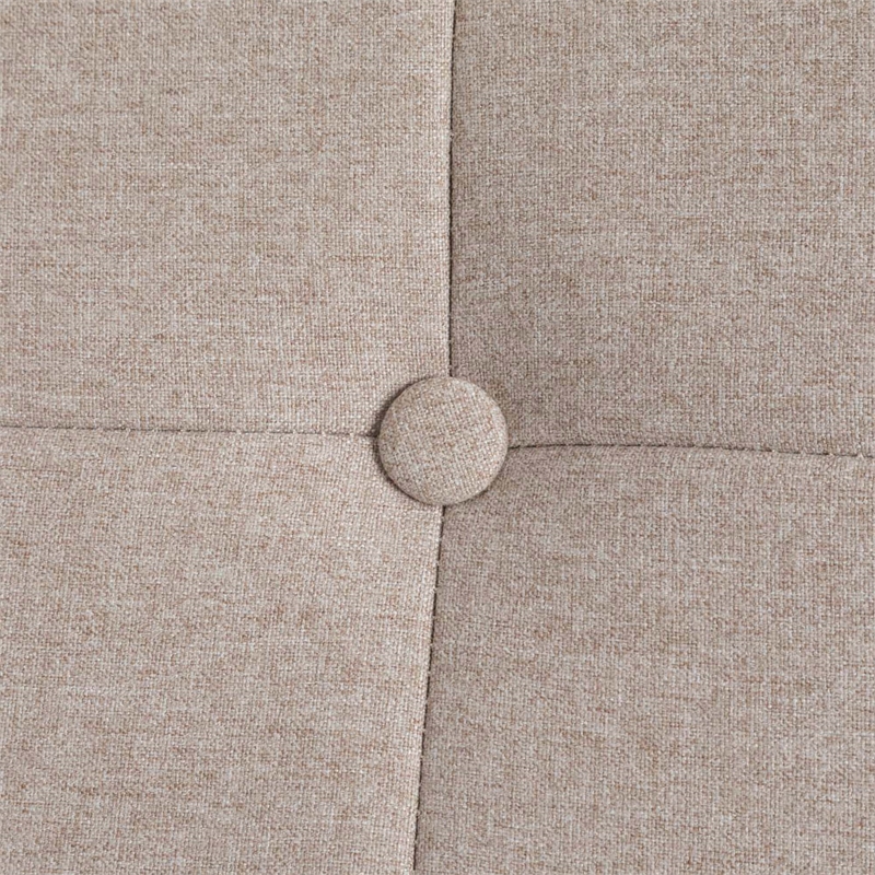 Pemberly Row Accent Chair in Beige Fabric with Solid Wood Legs