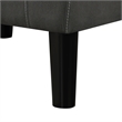 Pemberly Row Modern Accent Chair with Ottoman in Gray Fabric