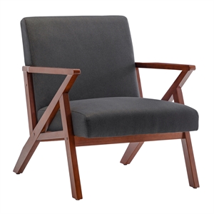 Pemberly Row Modern / Contemporary Accent Chair in Gray Fabric