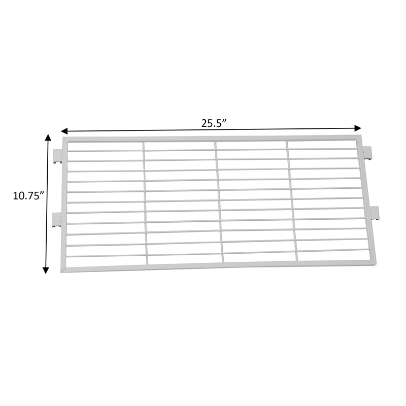 Pemberly Row Shelf Metal Extension Set of Two in White Finish
