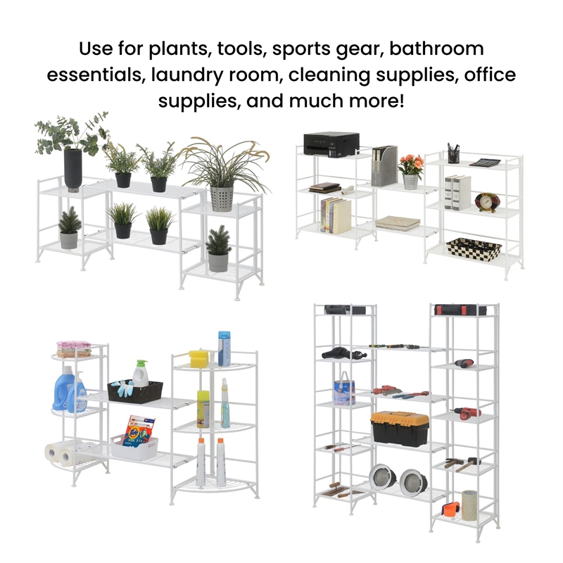 Pemberly Row Shelf Metal Extension Set of Two in White Finish