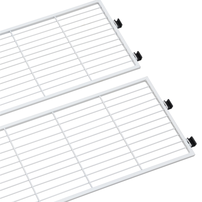 Pemberly Row Shelf Metal Extension Set of Two in White Finish