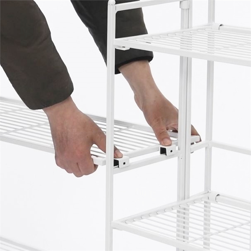 Pemberly Row Shelf Metal Extension Set of Two in White Finish