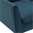 Pemberly Row Accent Chair in Blue Fabric with Solid Wood Legs