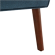 Pemberly Row Accent Chair in Blue Fabric with Solid Wood Legs