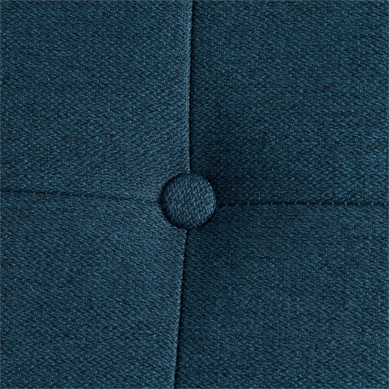 Pemberly Row Accent Chair in Blue Fabric with Solid Wood Legs