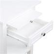 Pemberly Row End Table with Charging Station in White Wood Finish