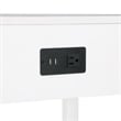 Pemberly Row End Table with Charging Station in White Wood Finish