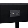 Pemberly Row End Table with Charging Station in Black Wood Finish
