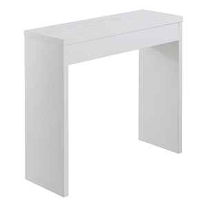Pemberly Row Modern / Contemporary Wood Entryway Hall Table in White