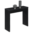 Pemberly Row Modern / Contemporary Wood Entryway Hall Table in Black
