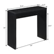 Pemberly Row Modern / Contemporary Wood Entryway Hall Table in Black