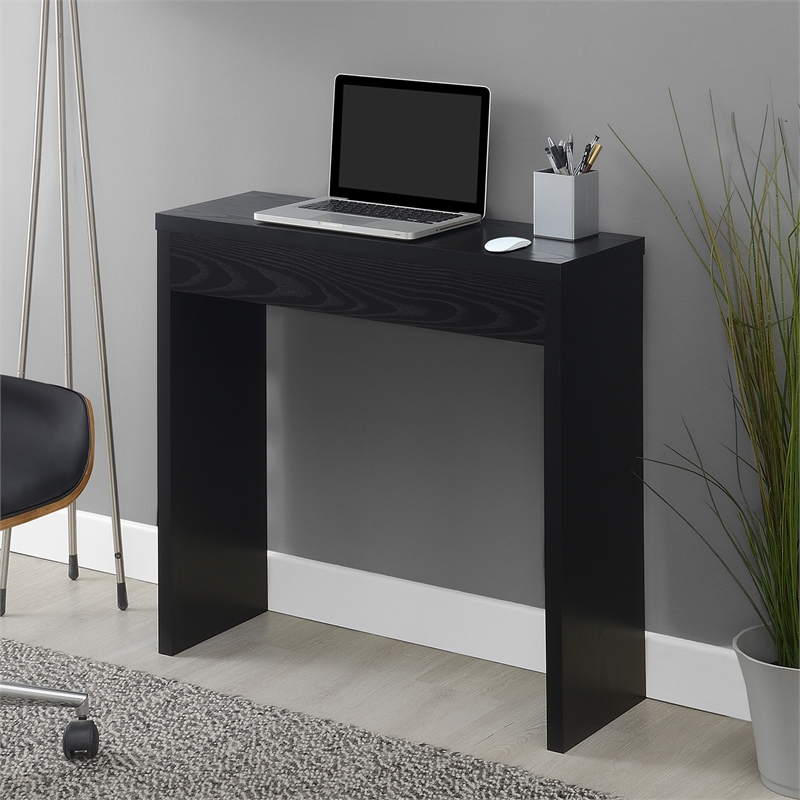 Pemberly Row Modern / Contemporary Wood Entryway Hall Table in Black