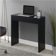 Pemberly Row Modern / Contemporary Wood Entryway Hall Table in Black