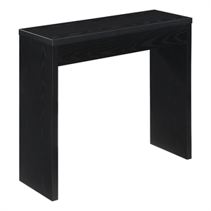 Pemberly Row Modern / Contemporary Wood Entryway Hall Table in Black