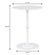 Pemberly Row Contemporary Spindle Table in White Wood Finish