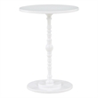 Pemberly Row Contemporary Spindle Table in White Wood Finish