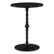 Pemberly Row Contemporary Spindle Table in Black Wood Finish