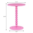 Pemberly Row Modern / Contemporary Spindle Table in Pink Wood Finish