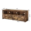 Pemberly Row 60-inch TV Stand with Cabinets and Shelves in Nutmeg Wood
