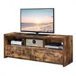 Pemberly Row 60-inch TV Stand with Cabinets and Shelves in Nutmeg Wood